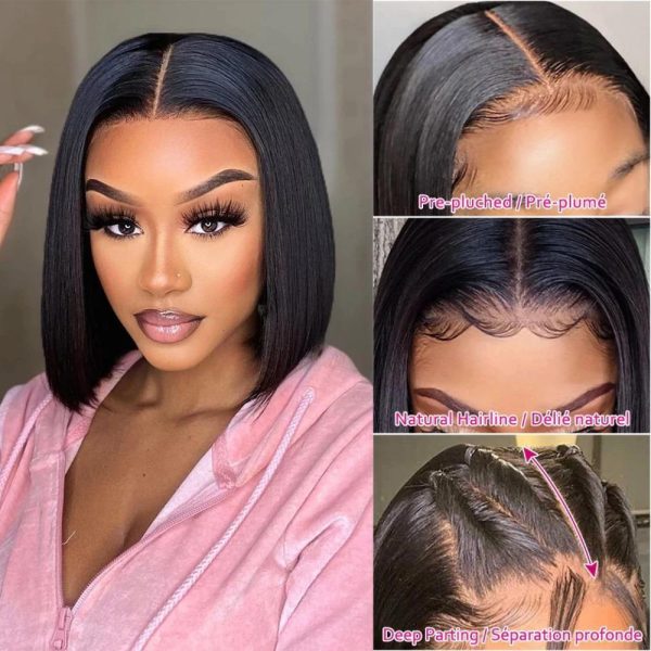 HD 4x4 Lace Bob Wig