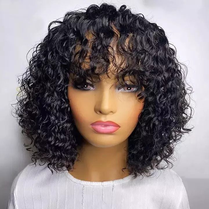 Curly Bang BOB Wig