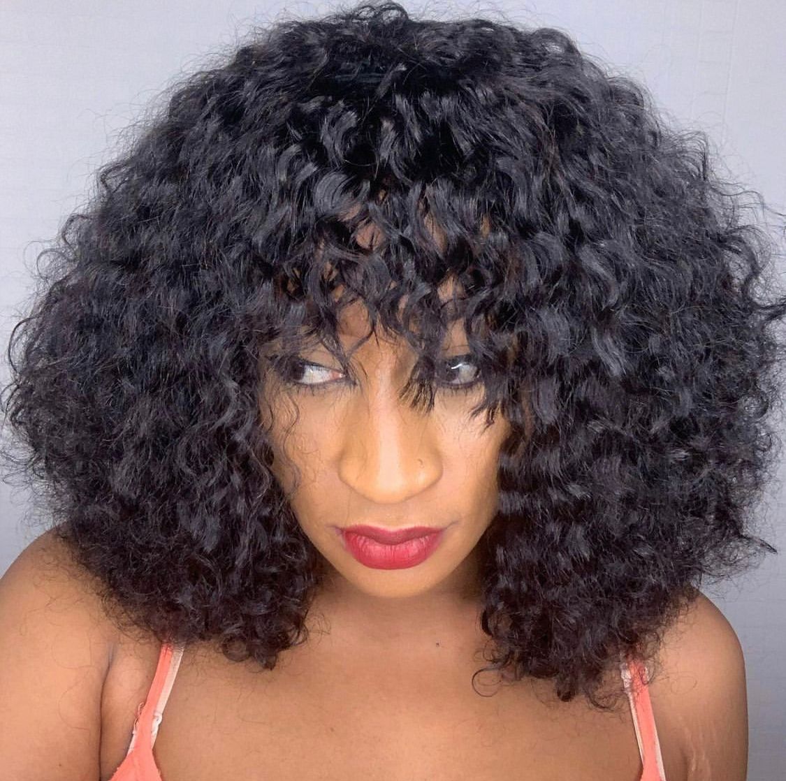 Curly Bang BOB Wig