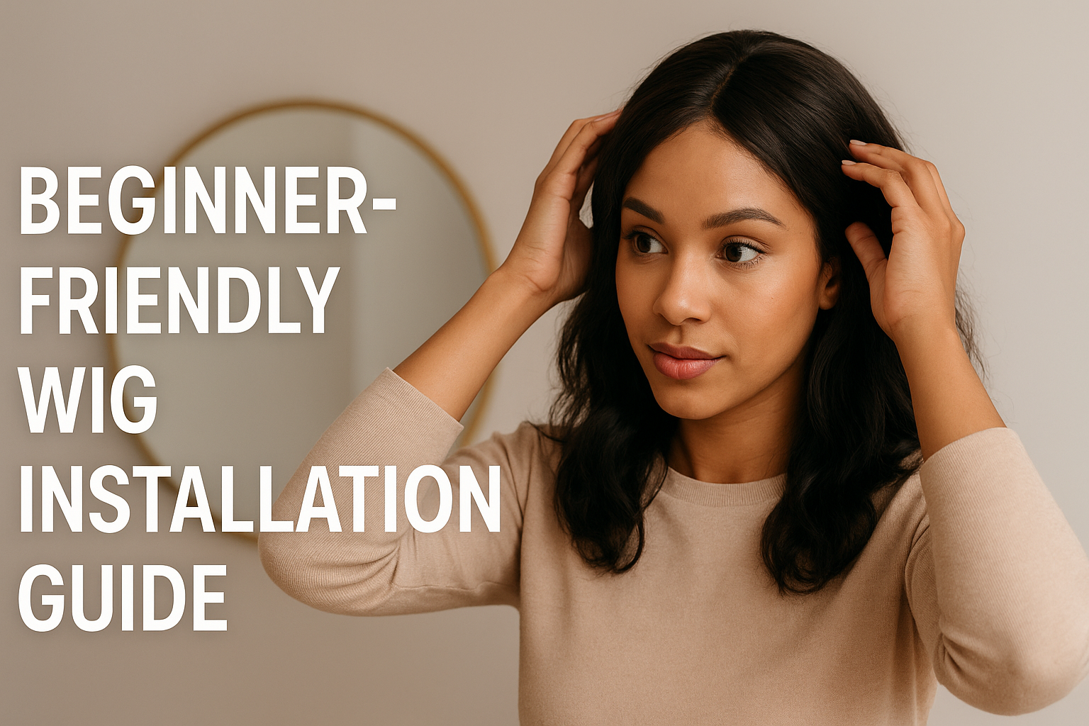 Beginner preparing to install a lace wig at home