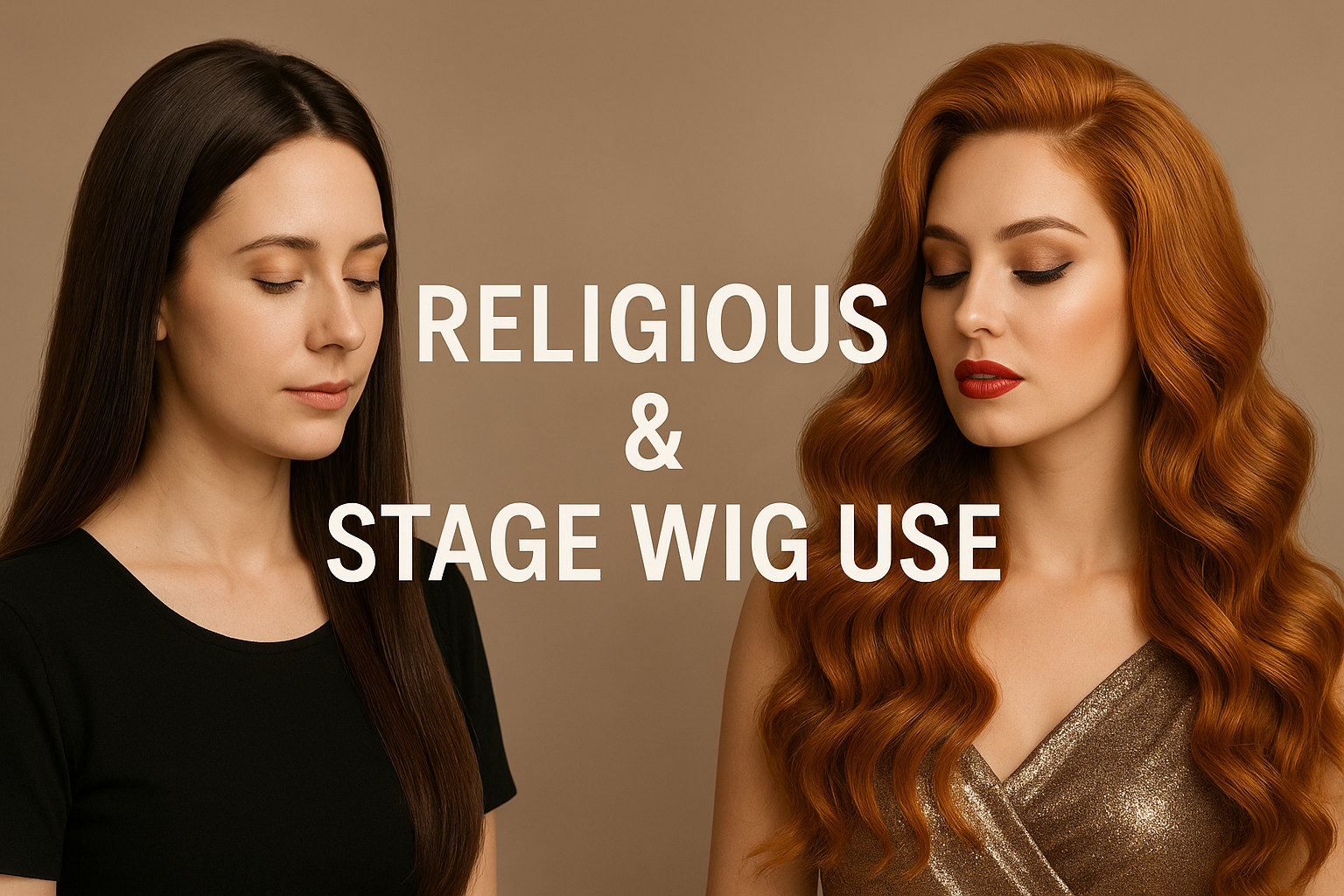 Human hair religious wigs
