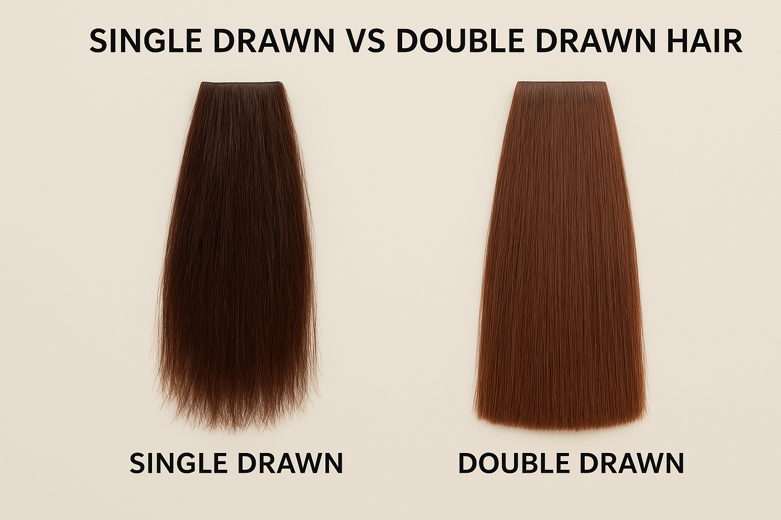 Double Drawn hair