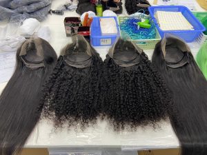 Human hair lace wigs