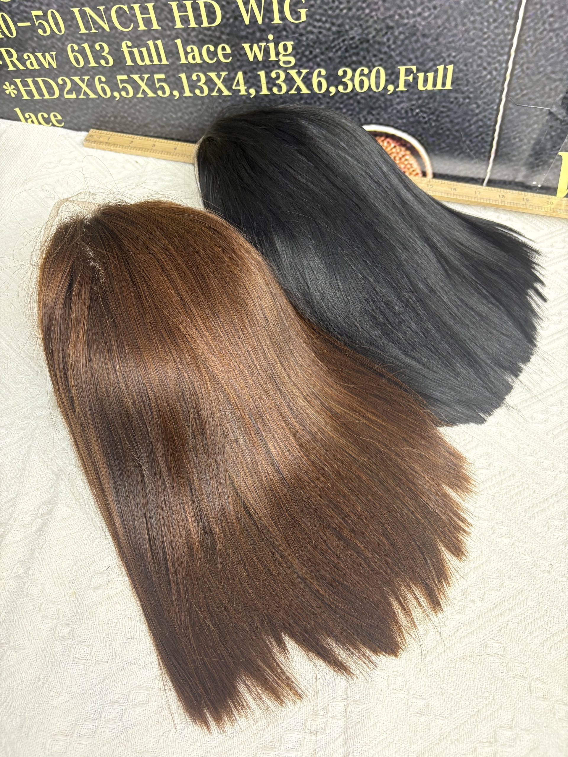 Short straight bob wig, natural black, Vietnamese human hair