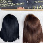 Elegant straight bob wig, Vietnamese hair, professional style