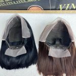 Cap construction of Vietnamese bob wig with adjustable straps
