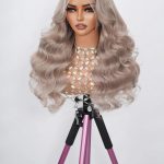Ash blonde body wave human hair wig with HD lace front, 100% virgin human hair,shevara wig