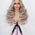 Ash blonde body wave human hair wig with 13*4 HD lace front