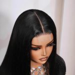 A sleek 2x6 transparent lace bone straight wig made with premium Vietnamese human hair, silky smooth with natural shine.