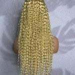 613 platinum water-curly frontal wig showing tight water curls and glossy finish — HD 13×4 lace.