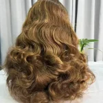 oft and voluminous Bouncy Wave 5x5 HD Lace Wig made with 100% Virgin Human Hair. Glueless, natural-looking, and perfect for everyday wear or special occasions.